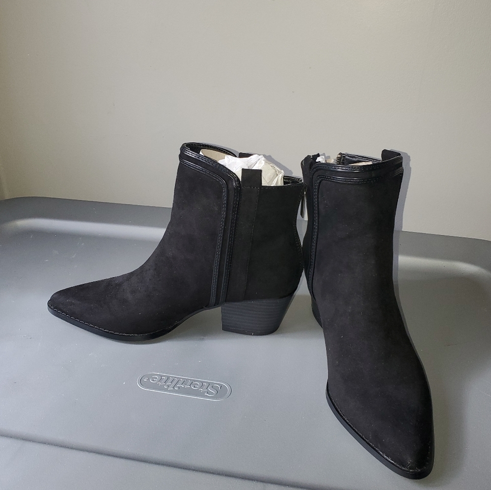 Black Suede Booties